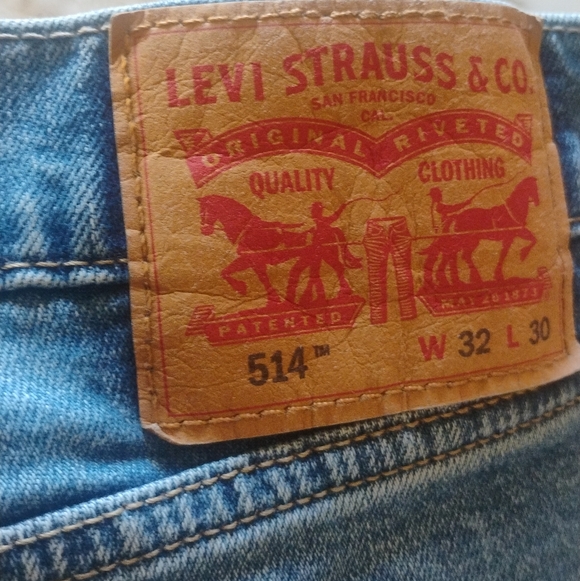Levis 514 Men's Medium Blue Denim Jeans 32 X 30 - Picture 2 of 7